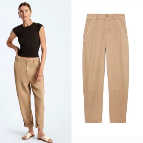 Everlane - The Relaxed Chino in Buttersoft | Parchment | Size 4 | Natural Camel - Picture 1 of 13